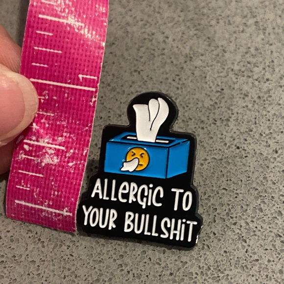 Humorous Blue Enamel Pin - Picture 3 of 4